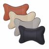 2pcs/set Car PU Headrest Seat Neck Pillow Four Seasons Common Bones Pillow Car Headrest Neck Pillow
