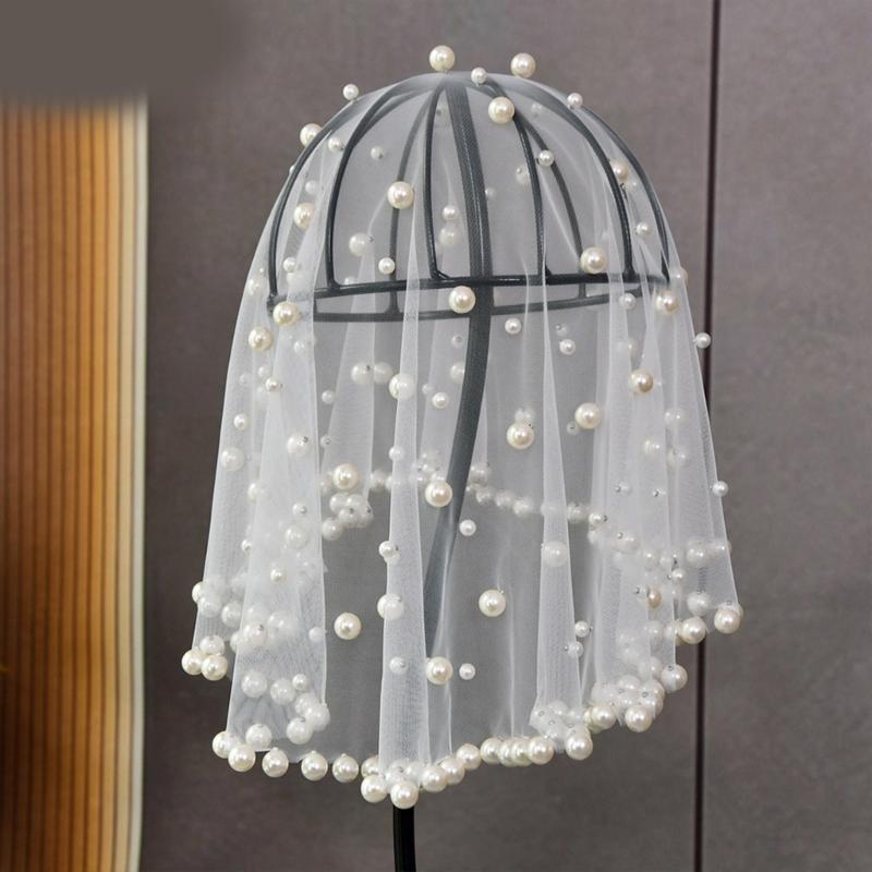 Junggesellinnenabschied Perlen Brautschleier Dekorationen, Brautgeschenk, Hochzeitskleid Zubehör Kopfschmuck Schleier