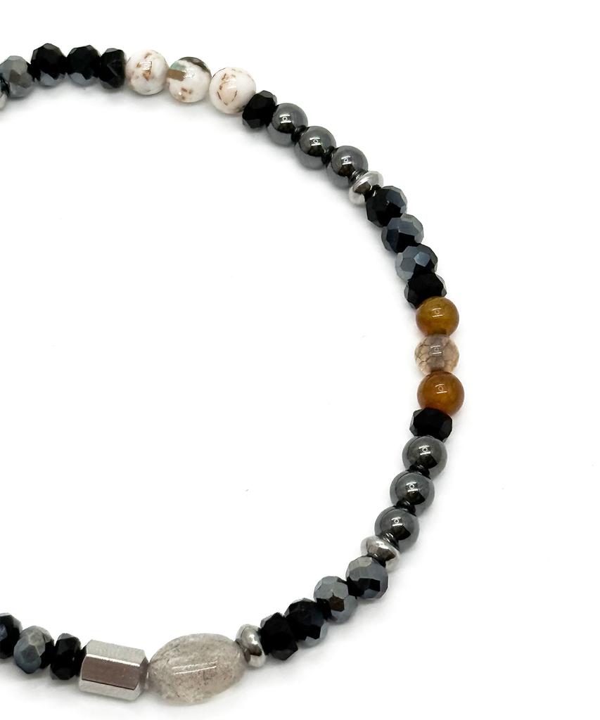 Monoflux Core Tone Gemstone Bracelet _ Brown Core