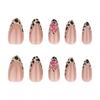 Manicure Long Almond and Ballerina False Nails Leopard Cat Eye Press On Nails Detachable Stars Nail Tips DIY