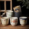 1pcs Japanese Style Ceramic Tea Cup Hand-painted Kung Fu Tea Set Underglaze Color Hotel Kitchen Utensils