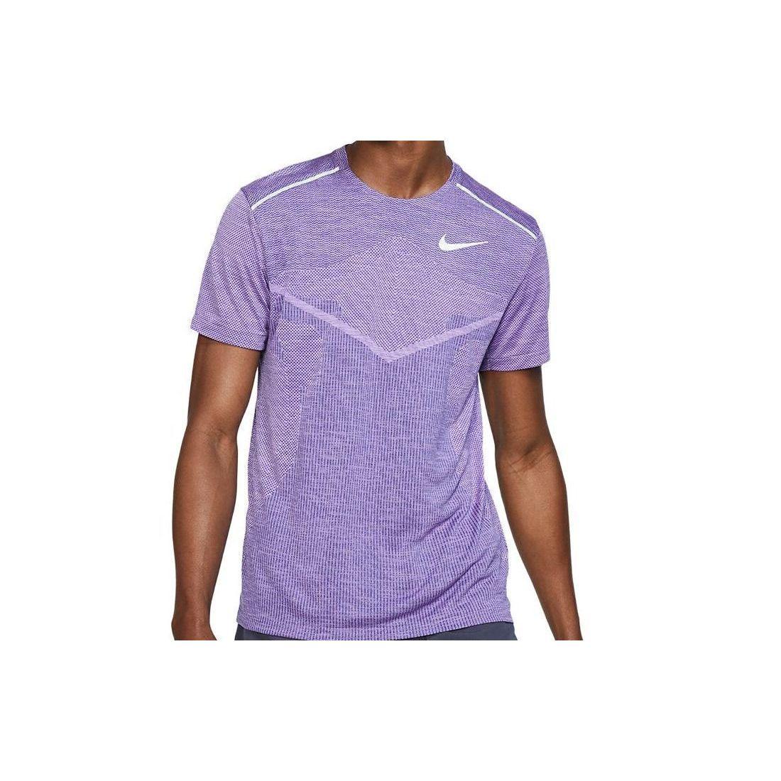 

Nike Reflective Element Sports Short Sleeve T-Shirt Men Tops Purple AJ7616-451 M