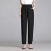 Women's High Waist Linen Harem Pants - Summer, Loose, Nine-Point, Ice Silk, Slimming, Casual, Thin.