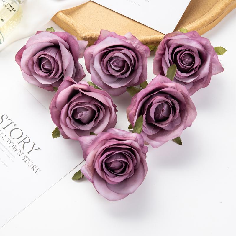 Artificial Flowers Roses Wedding Bouquets Home Decoration Garland Headdress Bridal Diy Gifts Box Christmas Garlands High Quality