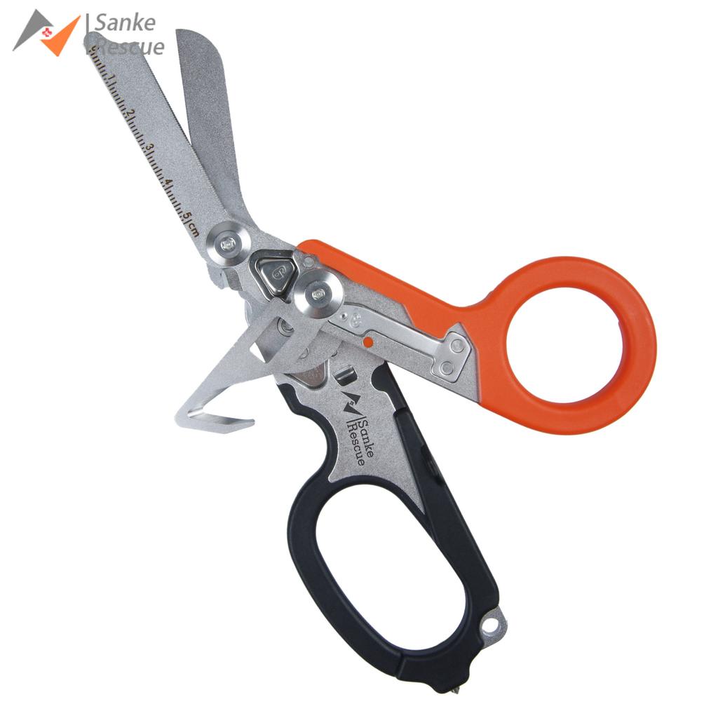 Sanke Rescue Elegital Emergency Response Shears Stainless Steel Foldable Scissors Pliers Outdoor Camping Rescue Tools for IFAK
