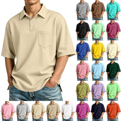 Men's Casual Short Sleeve Button Down Shirt Lightweight Breathable Summer
