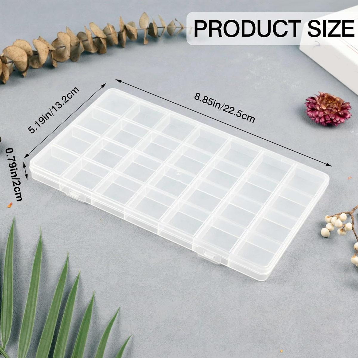 

28 compartments plastic storage box with partition jewelry box, used for storing jewelry, earrings, rings, beads