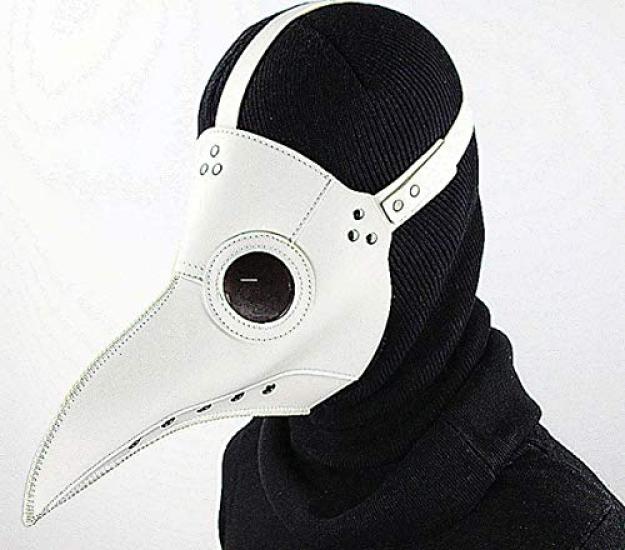 Morová maska Halloween Airsoft Plyn Doktor Unisex Kostým, Kostým, Maska, Maska, Hračka, Cosplay, (Bílý)