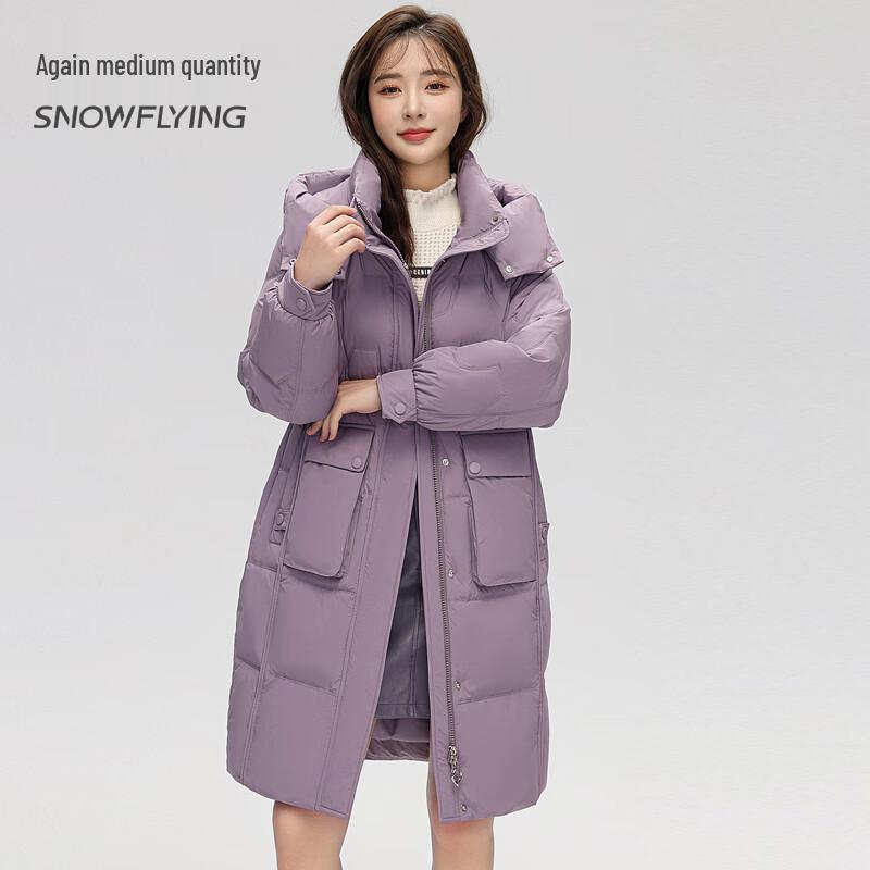 

SNOWFLYING Women s Mid-Length Hooded Down Coat XL /175