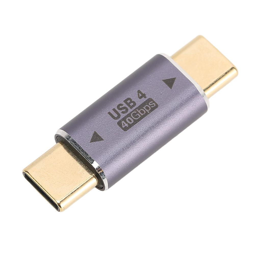 USB C Male to Male Adapter PD 100W 8K 40Gbps High Speed Charging HD Transmission Gold Plated Type C