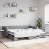 VidaXL Daybed with Pull-out Bed Light Grey 90x200 Cm Fabric 3197426