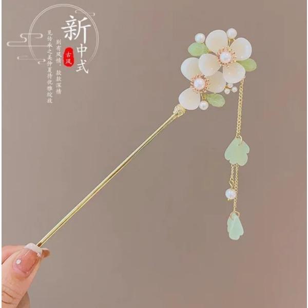 Horquilla de Flores de Lujo Ligero Para Mujer Estilo Chino Floral Mariposa Borla Palillo para el Cabello Elegante Joyería de Metal Horquilla Pinzas para el Cabello