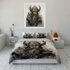 Viking warrior head design. Bedding sets Duvet cover sets Duvet covers Pillowcases(1*Duvet Cover 2*Pillowcases without duvet insert)