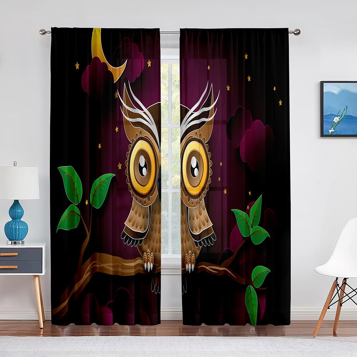 Мультяшные цветные совы — фото 4