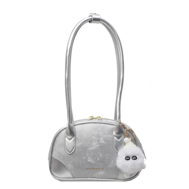 

Сумка Новая Мода Сумка через плечо Универсальная сумка под мышкой серебряный