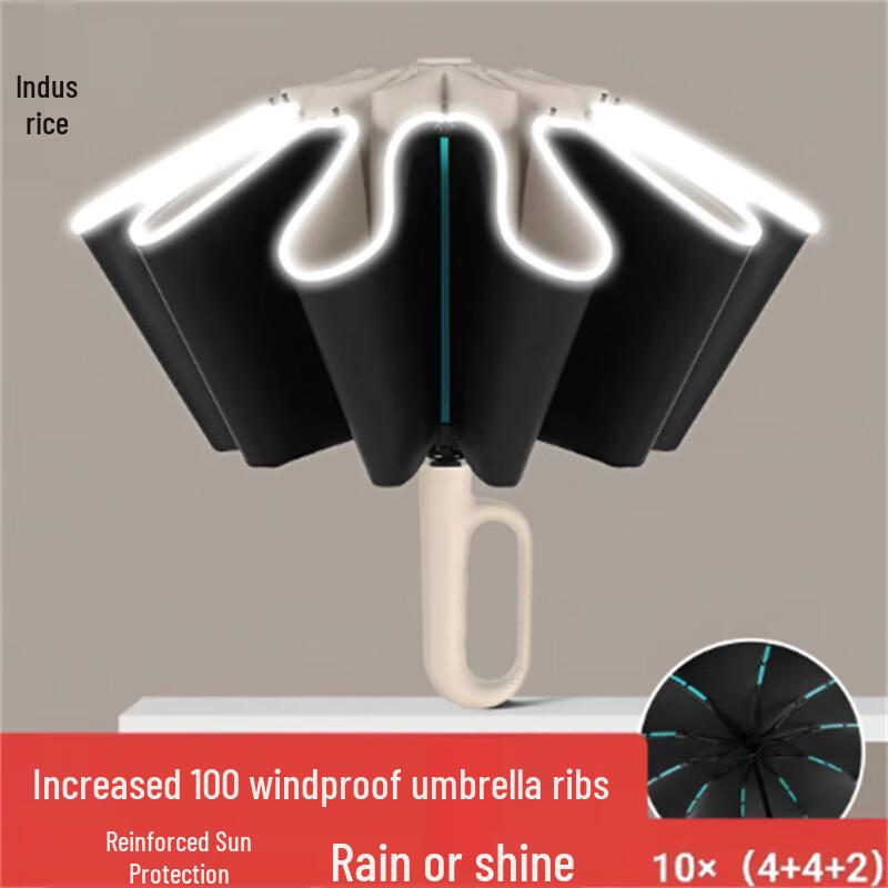 Усиленный двусторонний складной зонт