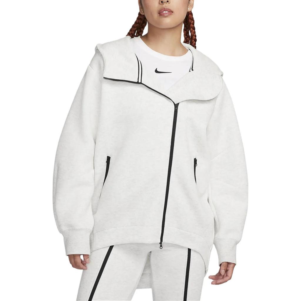 Nike Jackets Women's Light Gray Hooded Non Detachable Moderate (Unisex) Jackets FB8244 013