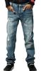 Jeans Homme Spargel Effilochés, Pantalon en Denim Droit, Jean Taille Haute (32)