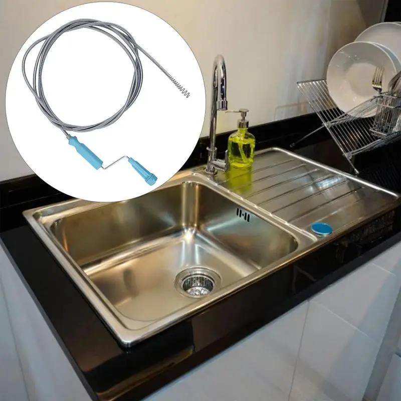 Household manual sewage pipe unclogging tool, spring pipe unclogging tool, kitchen, bathroom, sink, drainage system, blockage re