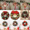 30cm Christmas Wreaths Christmas Wall Hanging Pendants Simulation Door Wreath Xmas Tree Mantel Fireplace Stairs Wall Door Decor