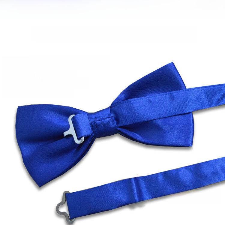 Men's Solid Color Shiny Polyester Silk Bow Tie - Multiple Colors for Weddings and Formal Wear