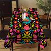 Mexican Colorful Rectangle Table Cloth for Table Decor Kitchen Dining Waterproof Reusable Tablecloth for Tables Dining Room