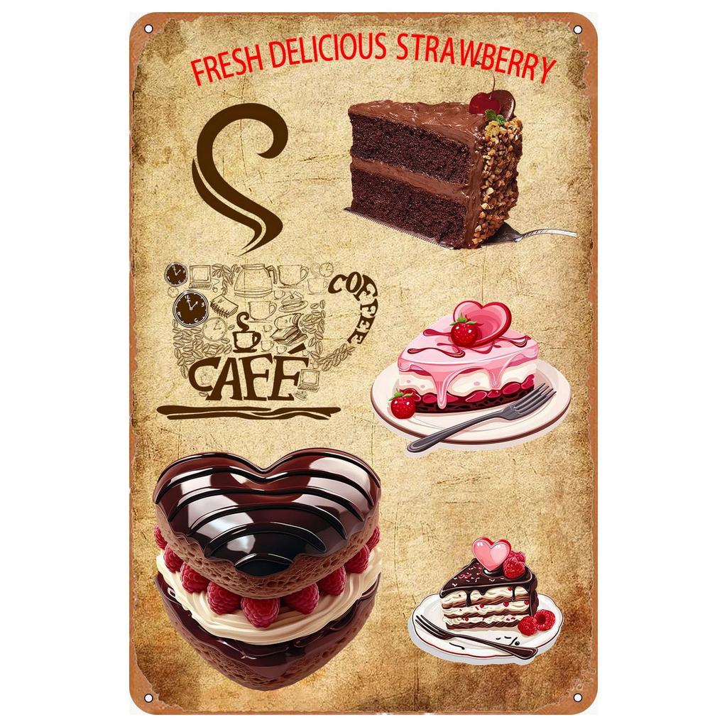 Metal Tin Signs Chocolate Milk Wall Decoration Plaque Vintage Art Poster Iron Painting for Man Cave Home Cafe Garden Club Bar