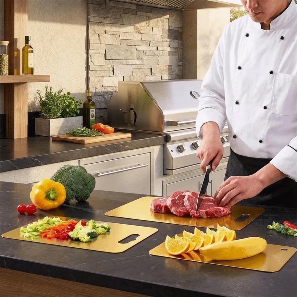 Double Sided Cutting Board Stainless Steel Chopping Plate Minced Meat