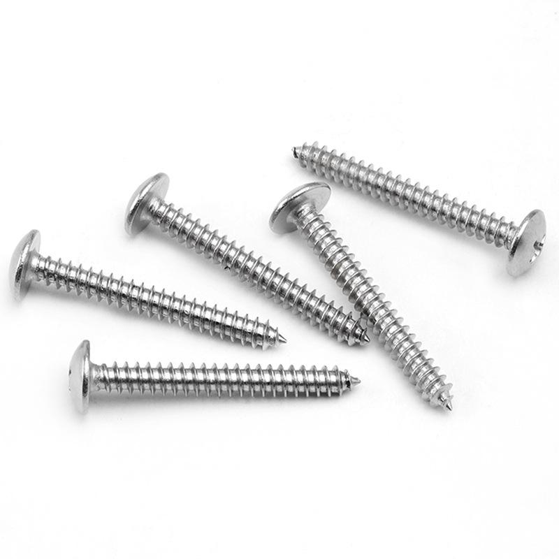 Nickel-Plated Phillips Head Flat & Mushroom Umbrella Head Self-Tapping Screws - M3, M4, M5, M6