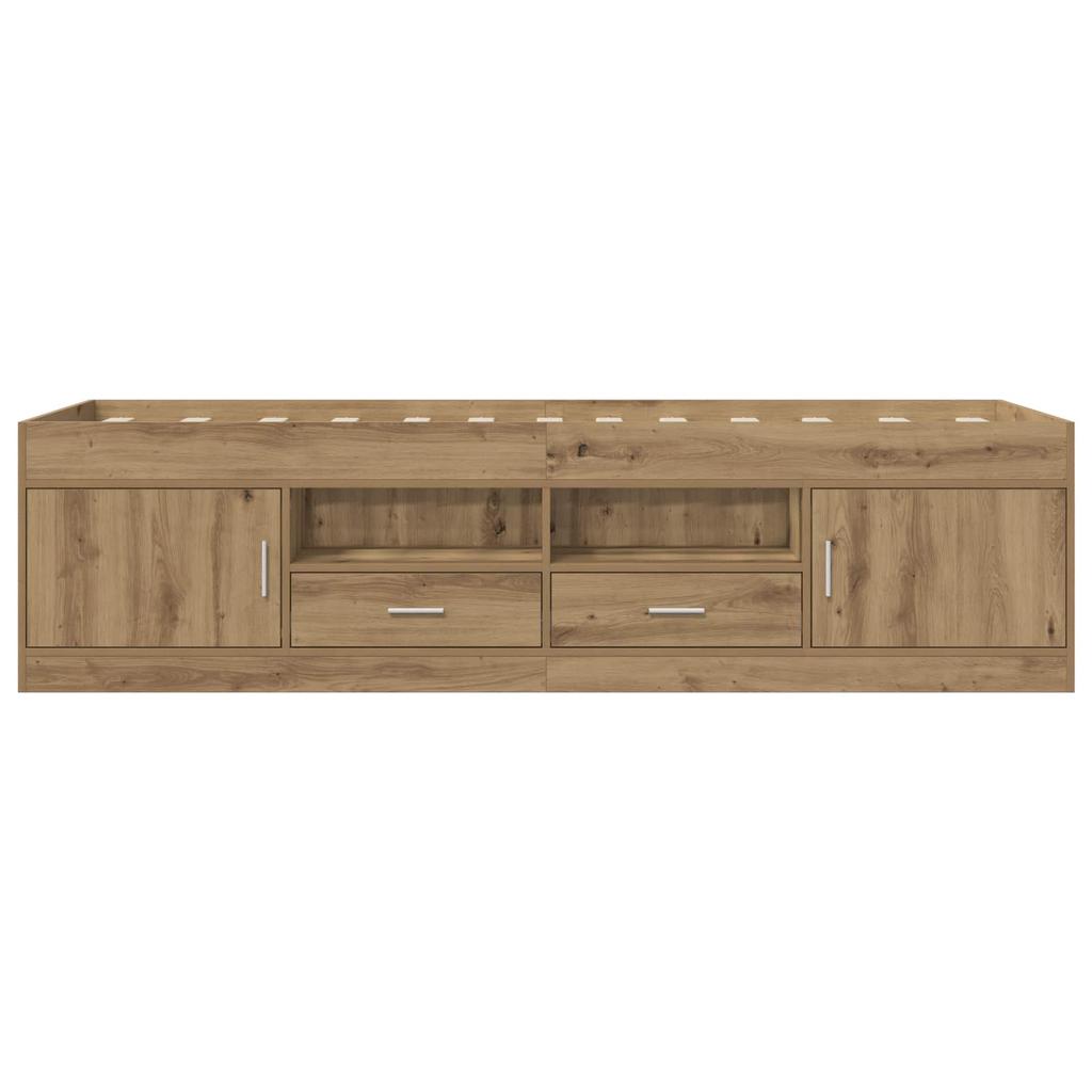 Bed Frame with Storage Craft Oak 80 x 200 cm