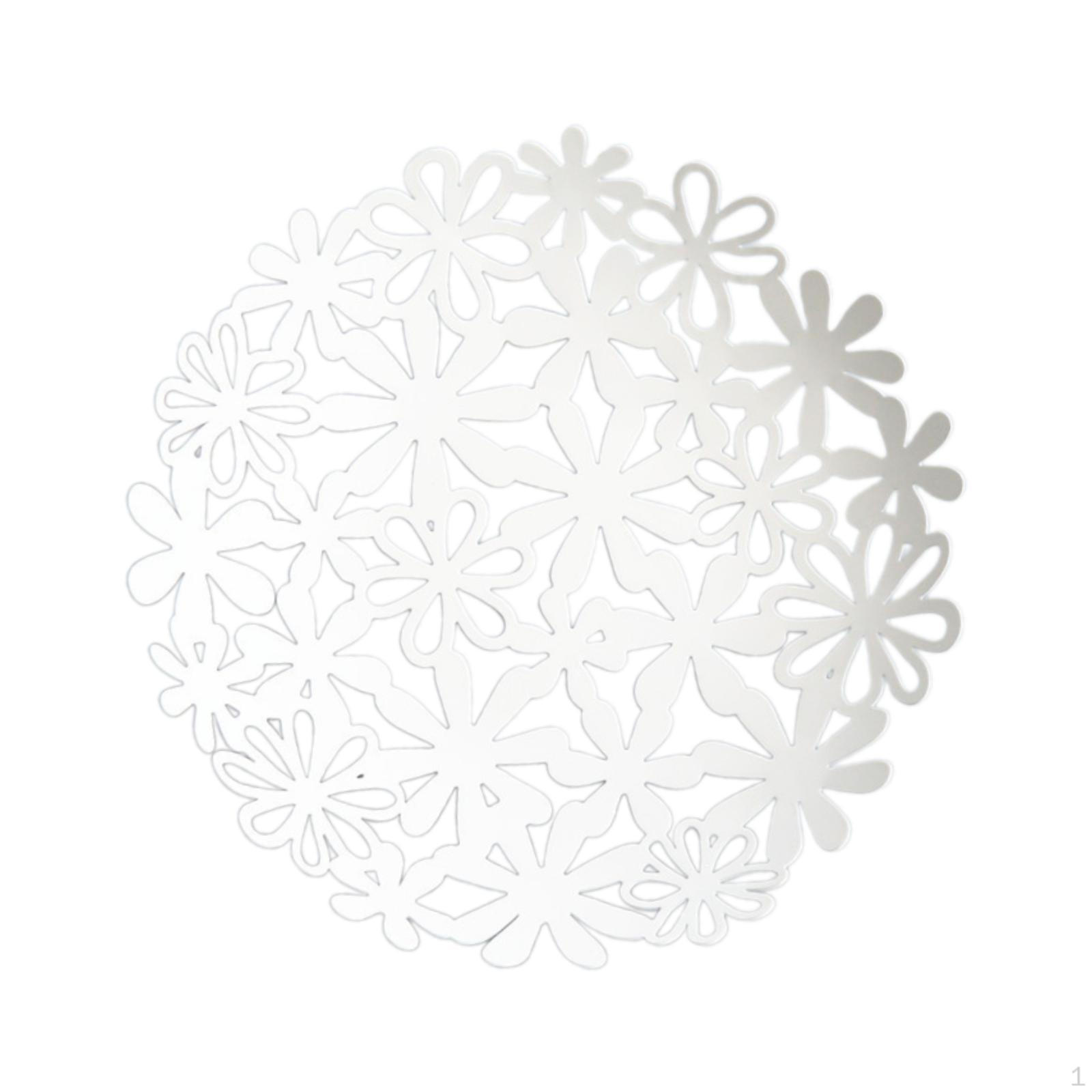 

Decorative Fruit Basket Made of [material], Hollow Bowl, Storage Tray for Desk, Snacks, Bread, White Flower