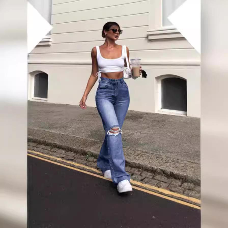 High Waist Wide Leg Jeans for Women - European and American Bestseller