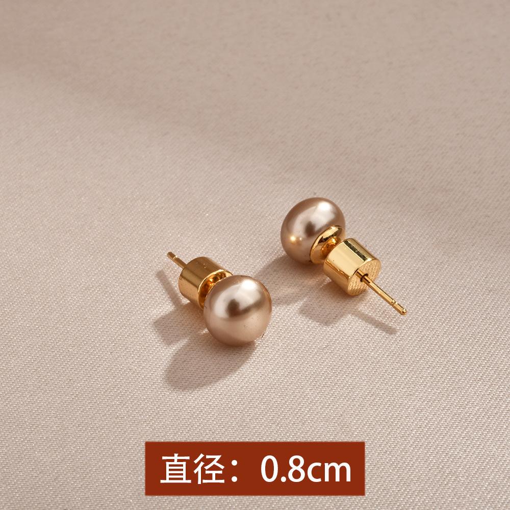 

Popular French Champagne Steamed Bread Pearl Fashion Earrings Light Luxury High Temperament Elegant Earrings Earrings