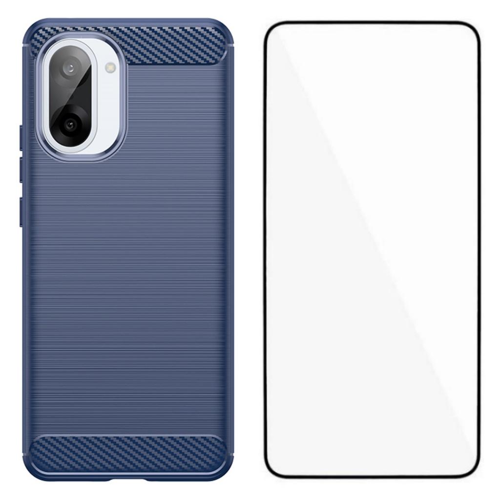 For OnePlus Ace 5 Racing 5G/OnePlus Nord CE5 5G Case with Screen Film WANLONFENG LS Series Big Lens Hole Brushed Texture TPU Phone Cover