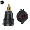 Samochodowa ładowarka motocyklowa Podwójna szybka ładowarka USB 12-24 V QC3.0 Adapter do ładowania ze stopu aluminium