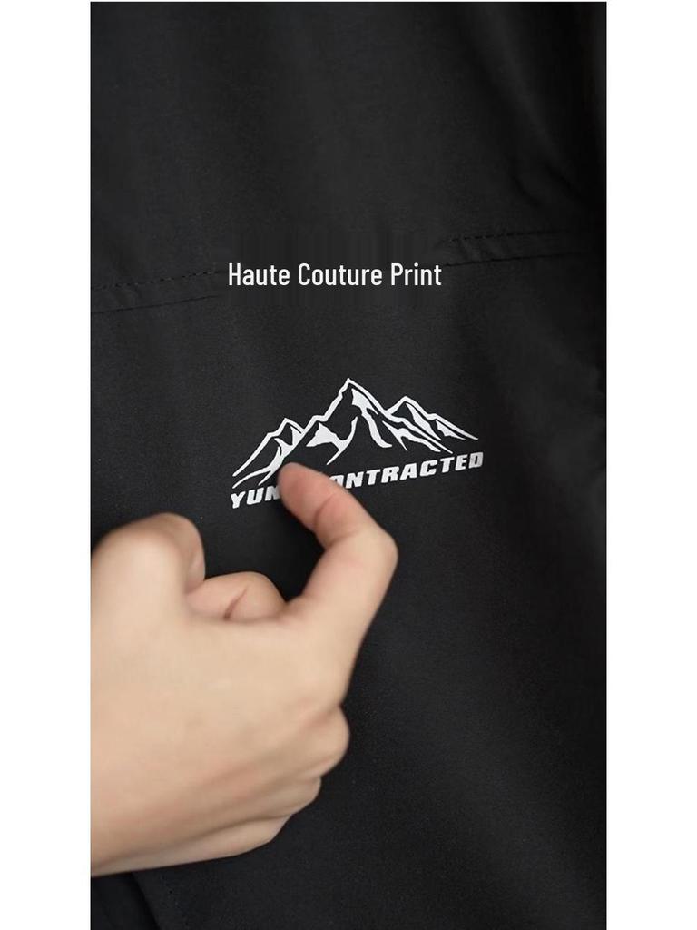 Cortavientos Americano Vintage Unisex: Con capucha, Impermeable, Cremallera oblicua para Otoño/Invierno