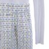 unused Debut de Fiore Check Pattern Long sleeve Rib knit docking one piece Women Used