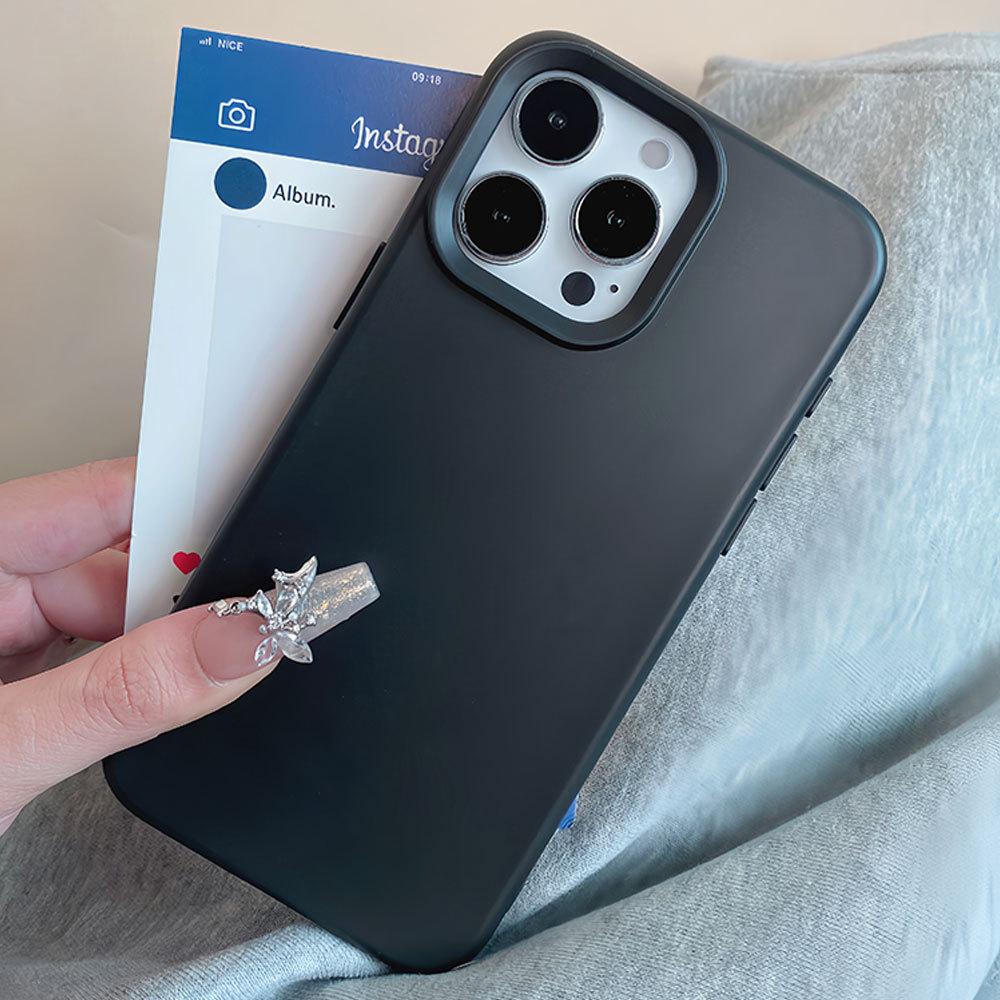 Applicable To Apple 17 Simple Solid Color Skin feeling Mobile Phone Case Iphone15pro Silicone Anti Fall 13 Full Inclusive Protective Case