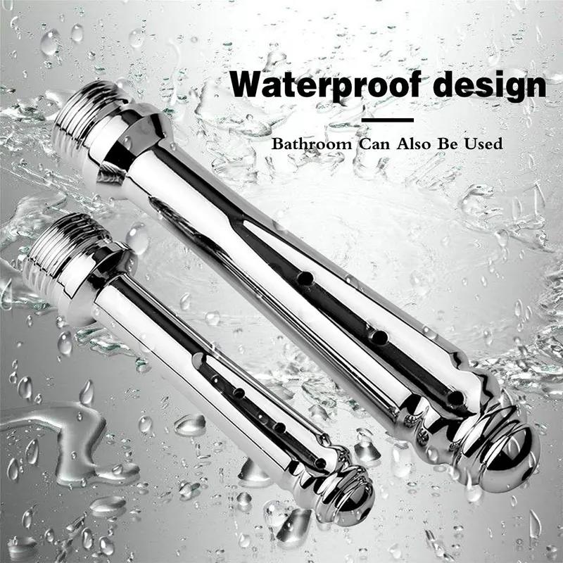 7 Löcher Seitenöffnung Dusche Einlauf Edelstahl Anal Dusche Reinigung Einlaufgerät Metall Analreiniger Buttplug Hahn Analsexspielzeug