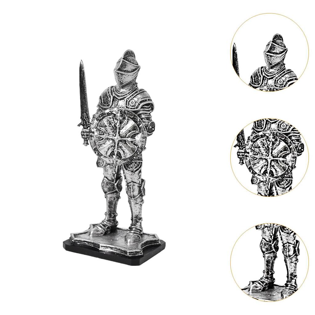 Socha rytíře Vintage Retro umělecká řemesla Dekorativní figurka Stolní ozdoba pro krbový stůl vstupní skříňka domácí dekorace