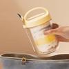 430ML Breakfast Cups Oatmeal Cereal Nut Yogurt Salad Cup Leakproof Glass Oats Container With Lid Spoon Food Storage Box