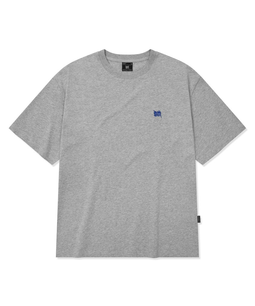 BROWNBREATH Tag Palm Circuit Tee - Melange Gray