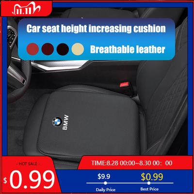 BABE1 Hot For Car Seat Height Increase Cushion Breathable Leather Pad For BMW 1 2 3 4 5 7 Series E46 E90 E60 F30 F10 E39 I3 I4 X1
