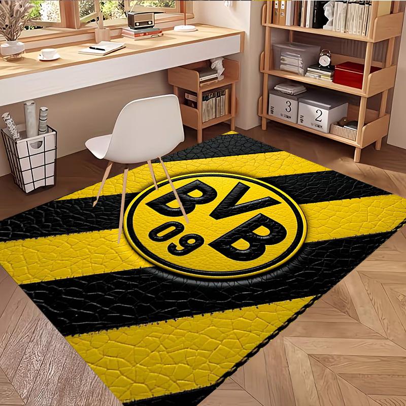 Kober s potiskem Borussia Dortmund, Omyvatelný podlahový koberec, Do předsíně, Koleje, Prádelny, Kanceláře, Pracovny, Bytový dekor, Dárek k narozeninám, Vánocům