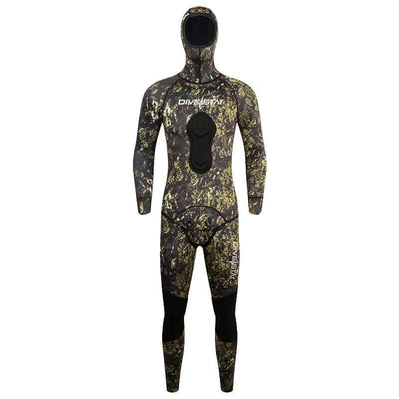 WEZHO 1.5mm Camouflage Freediving Wetsuit Split Suit