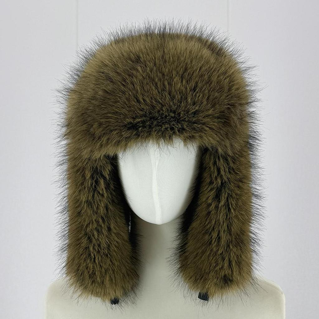Uomo Donna Inverno Cappello da Trapper Cappello da Pilota Unisex Caldo Pelliccia Sintetica Protezione Orecchie Antivento Cappellino da Trooper Bomber