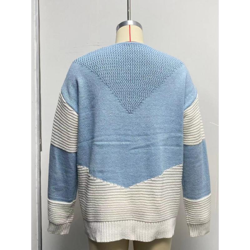Women S Crew Neck Long Sleeve Pullover Knit Sweater Vintage Winter Top