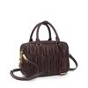 Hochwertige Damen-Lammleder Bowling Schulter-/Crossbody-Tasche