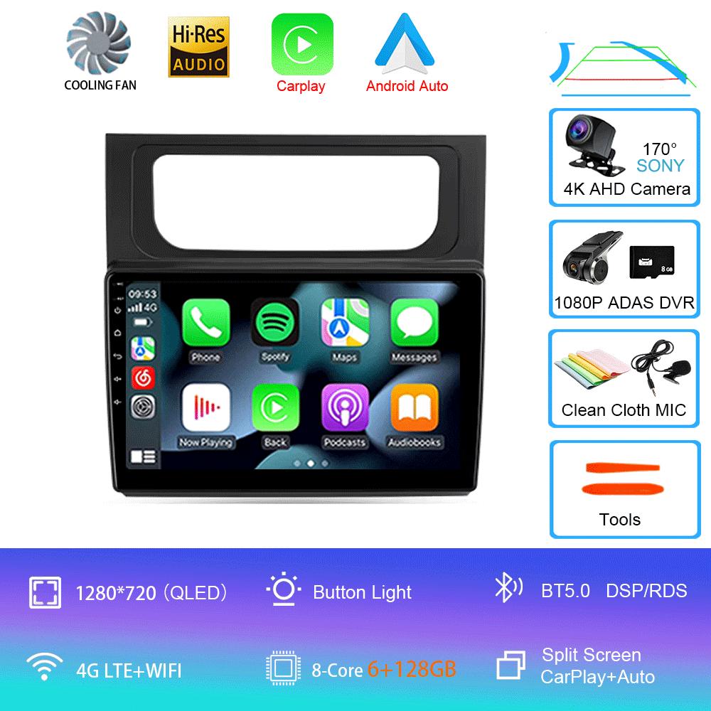 Car Radio Android 14 For VW Volkswagen Touran 2 1T 2010 2011 2012 2013 2014 2015 Wireless Auto Carplay Navigation GPS 4G+WIFI