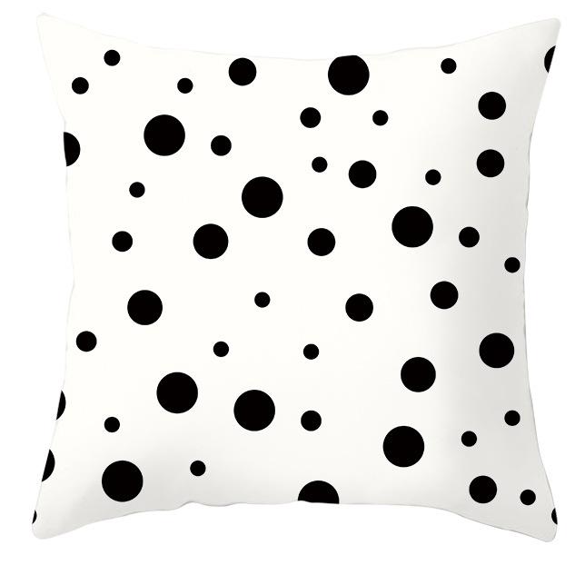 New Simple Black and White Plain Pillowcase Geometric Home Cushion Cover